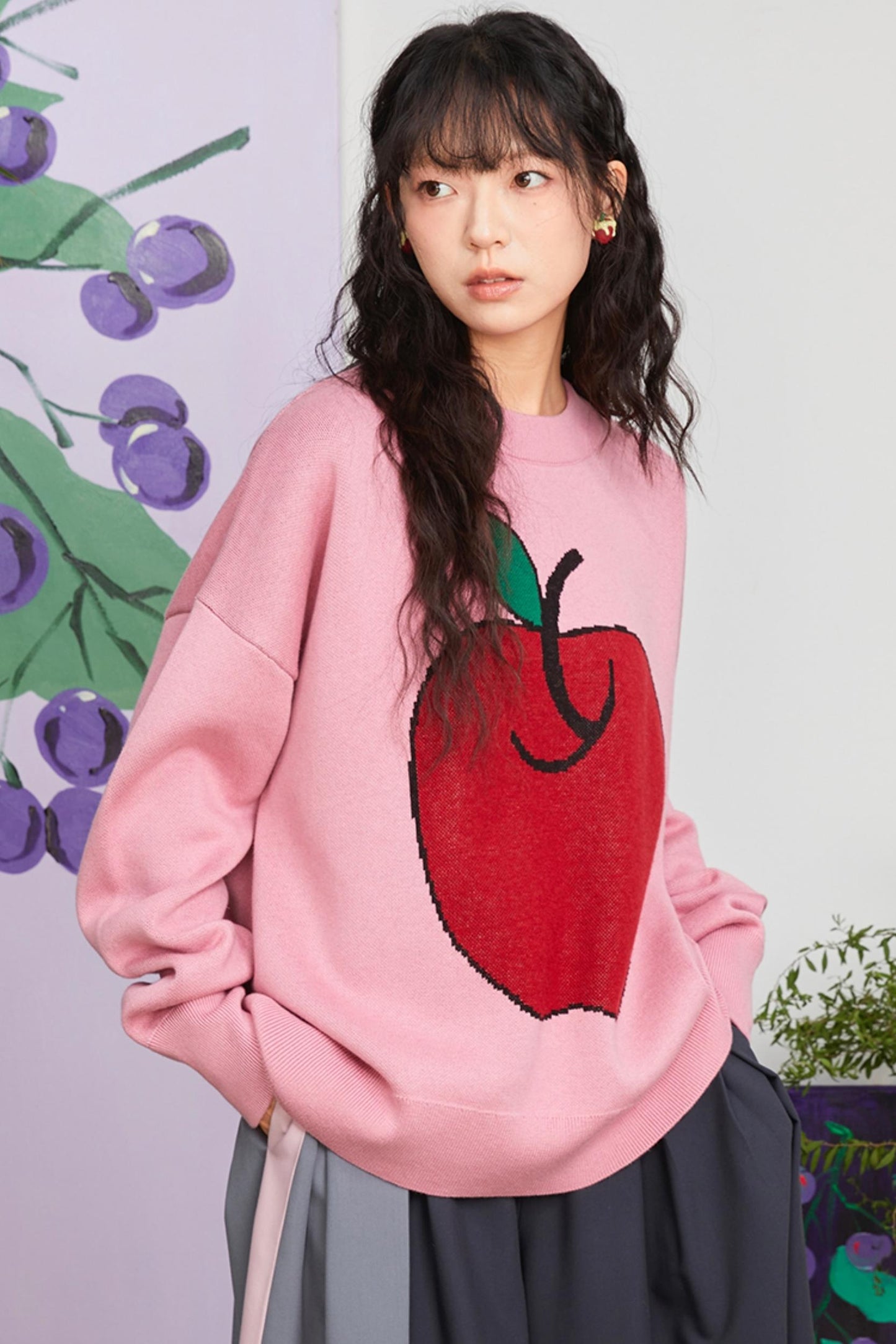 Art Apple Knit Sweater