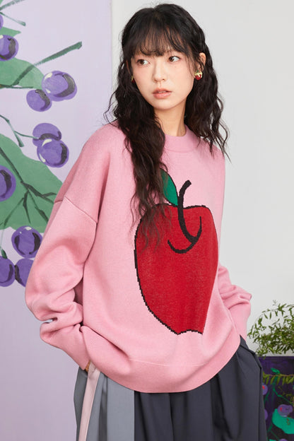Art Apple Knit Sweater