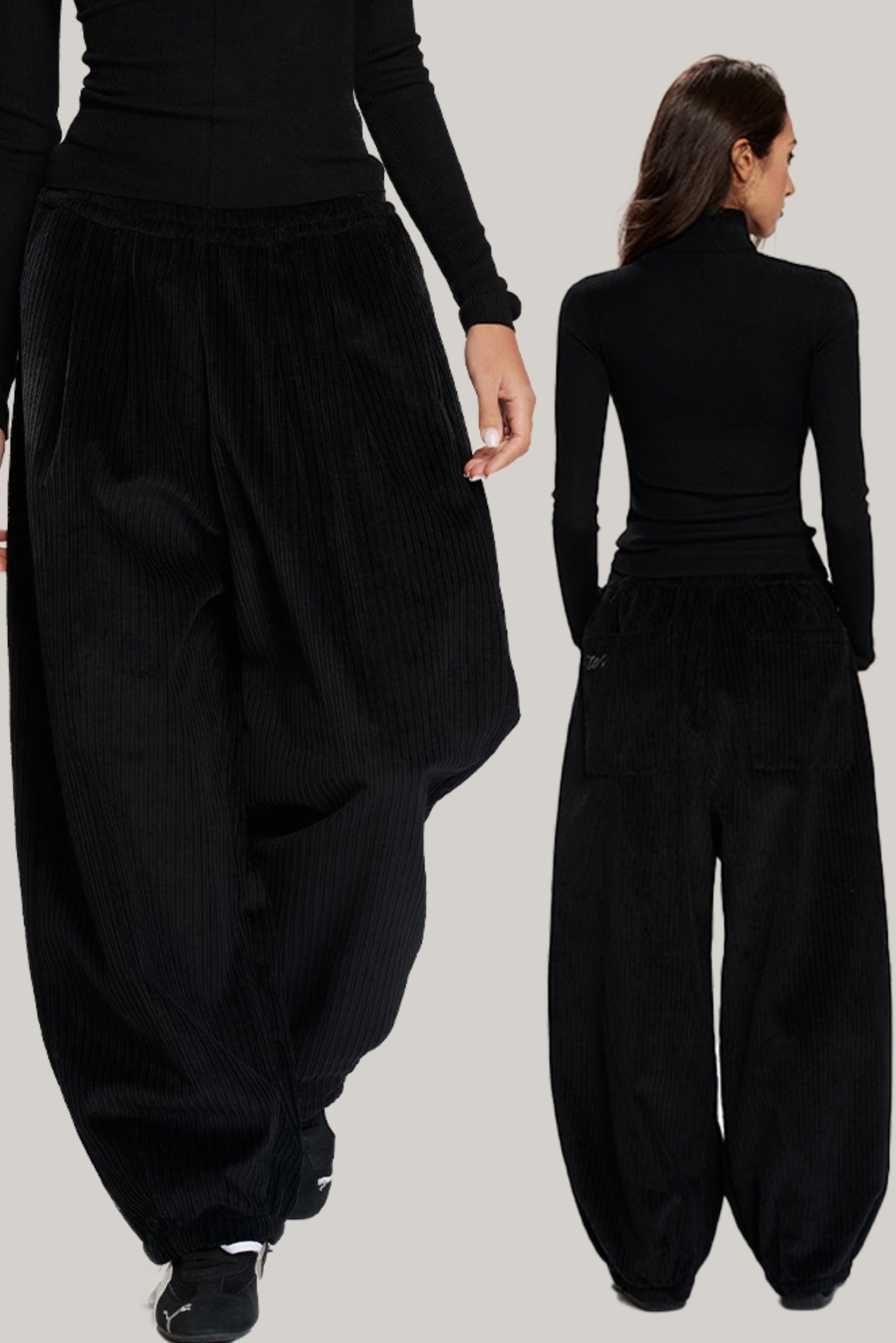 Cozy Wide-Leg Corduroy Pants