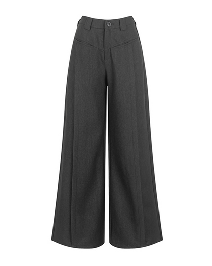 High-Rise Straight Trousers