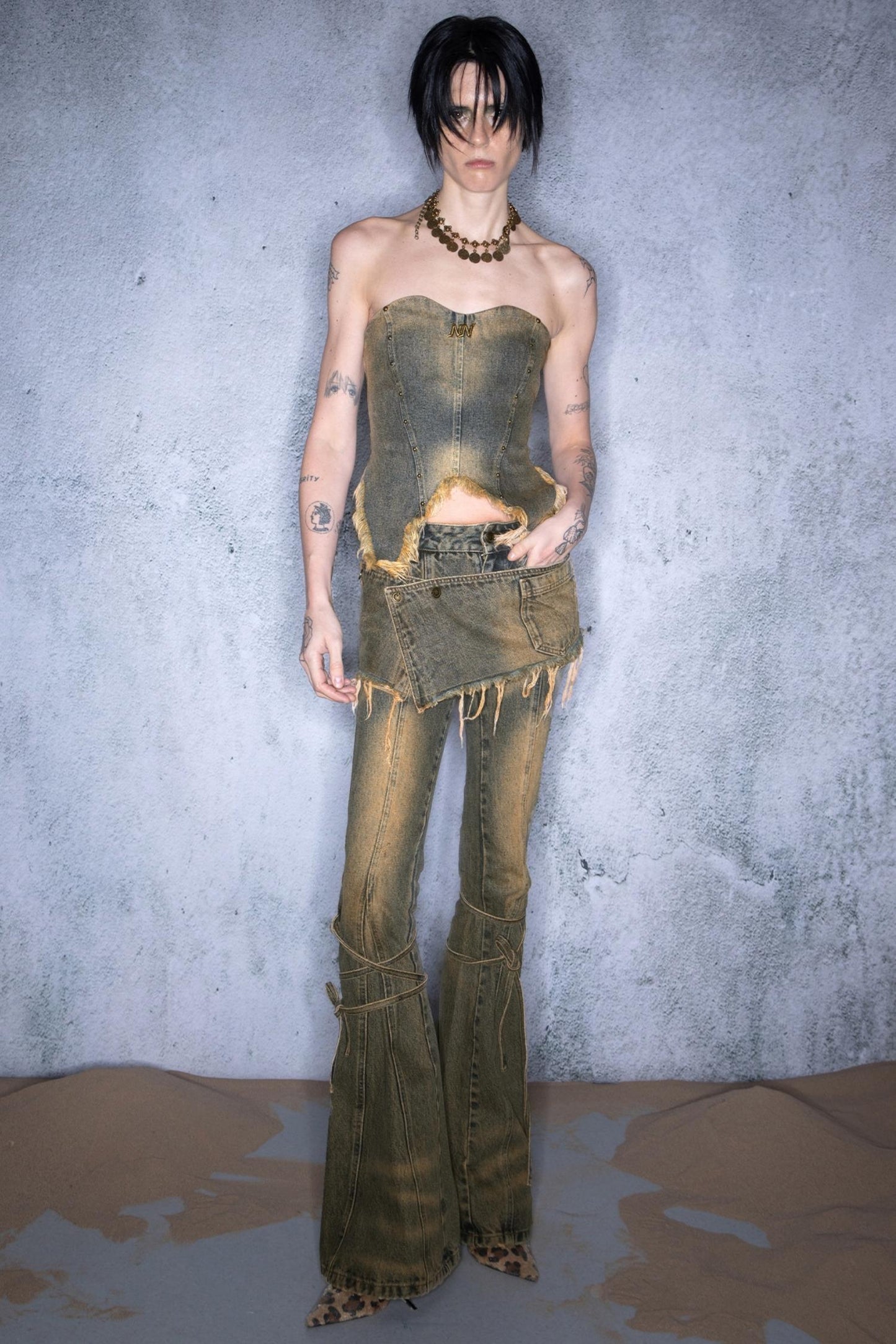 Twilight Denim Sheath Top