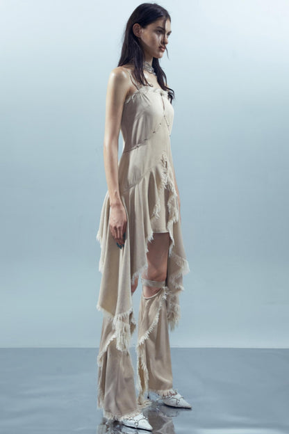 Asymmetrical Halter Dress