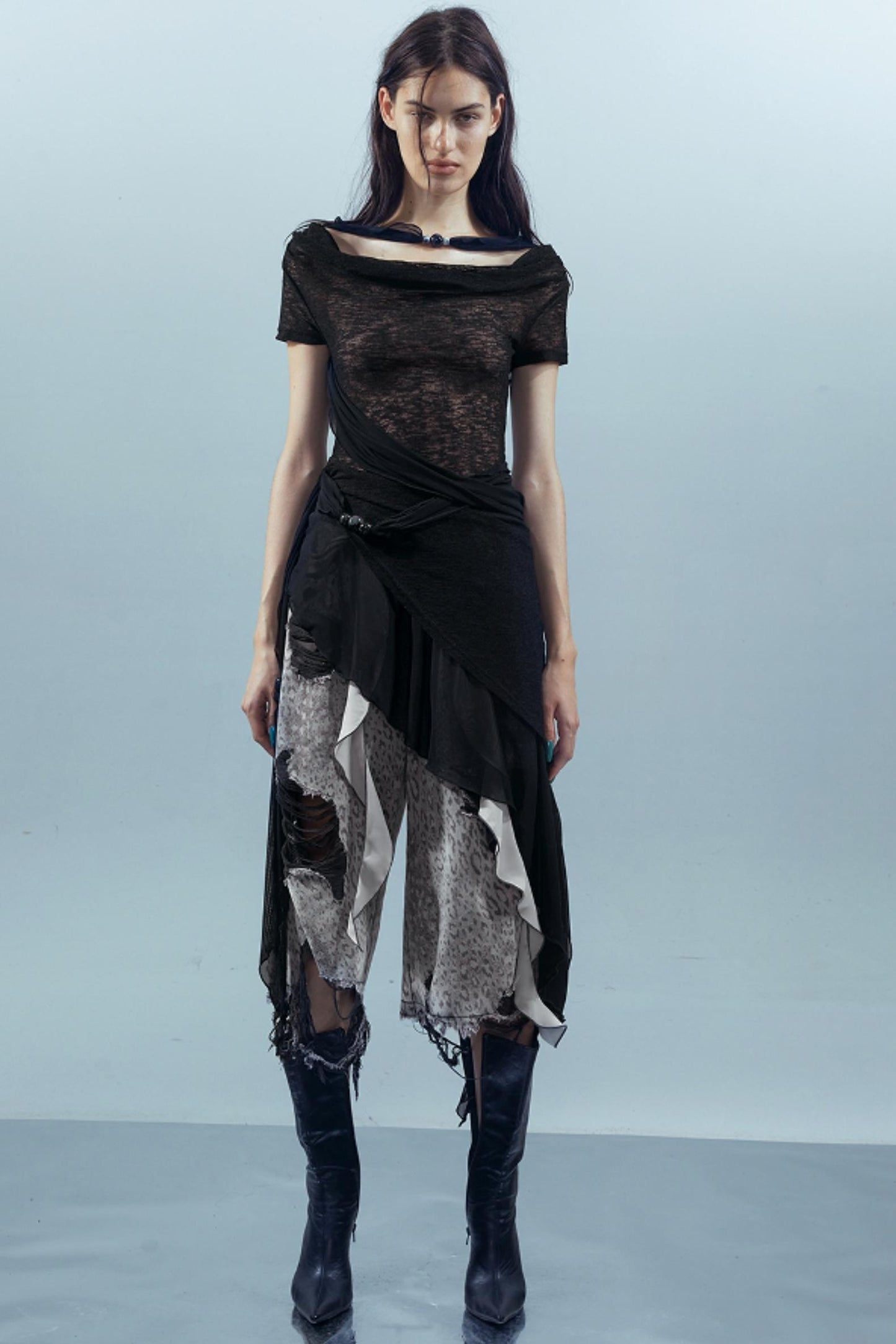 Irregular Beaded Tee