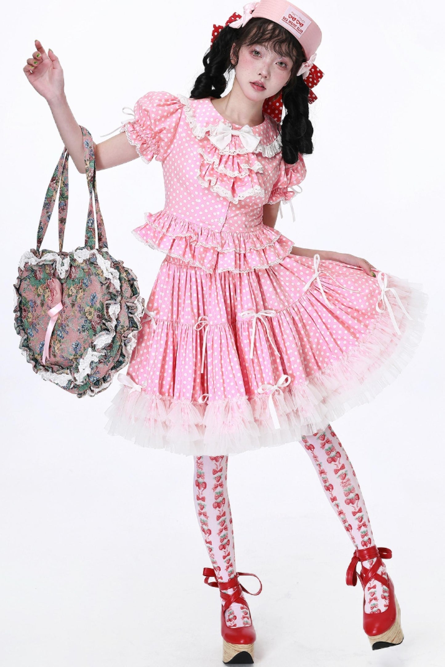 Pink Polka Dot Skirt