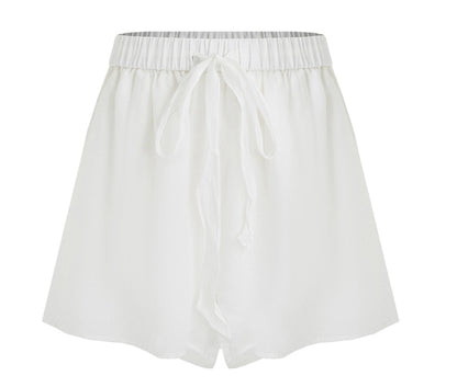 Tie-Waist Linen Shorts