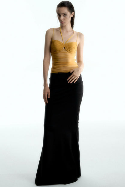 Mesh Halter Corset Top