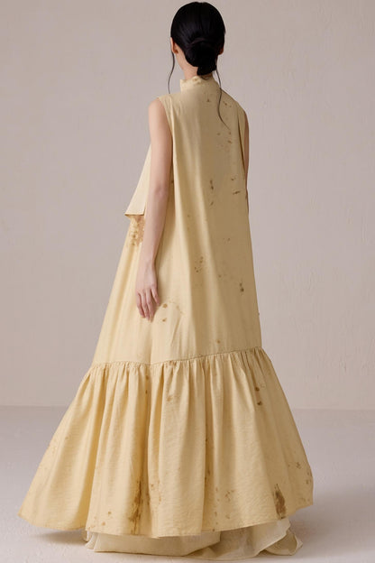 Tea-Dyed Flowing Belted Jacket