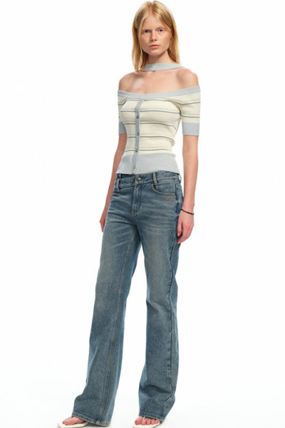 Slim Striped Mousse Tee