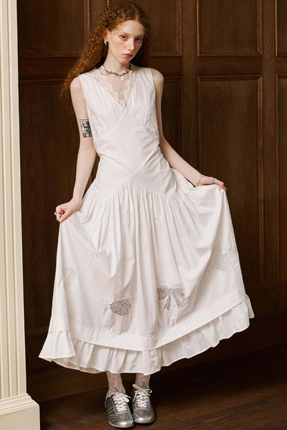 Elegant Lace V-Neck Dress