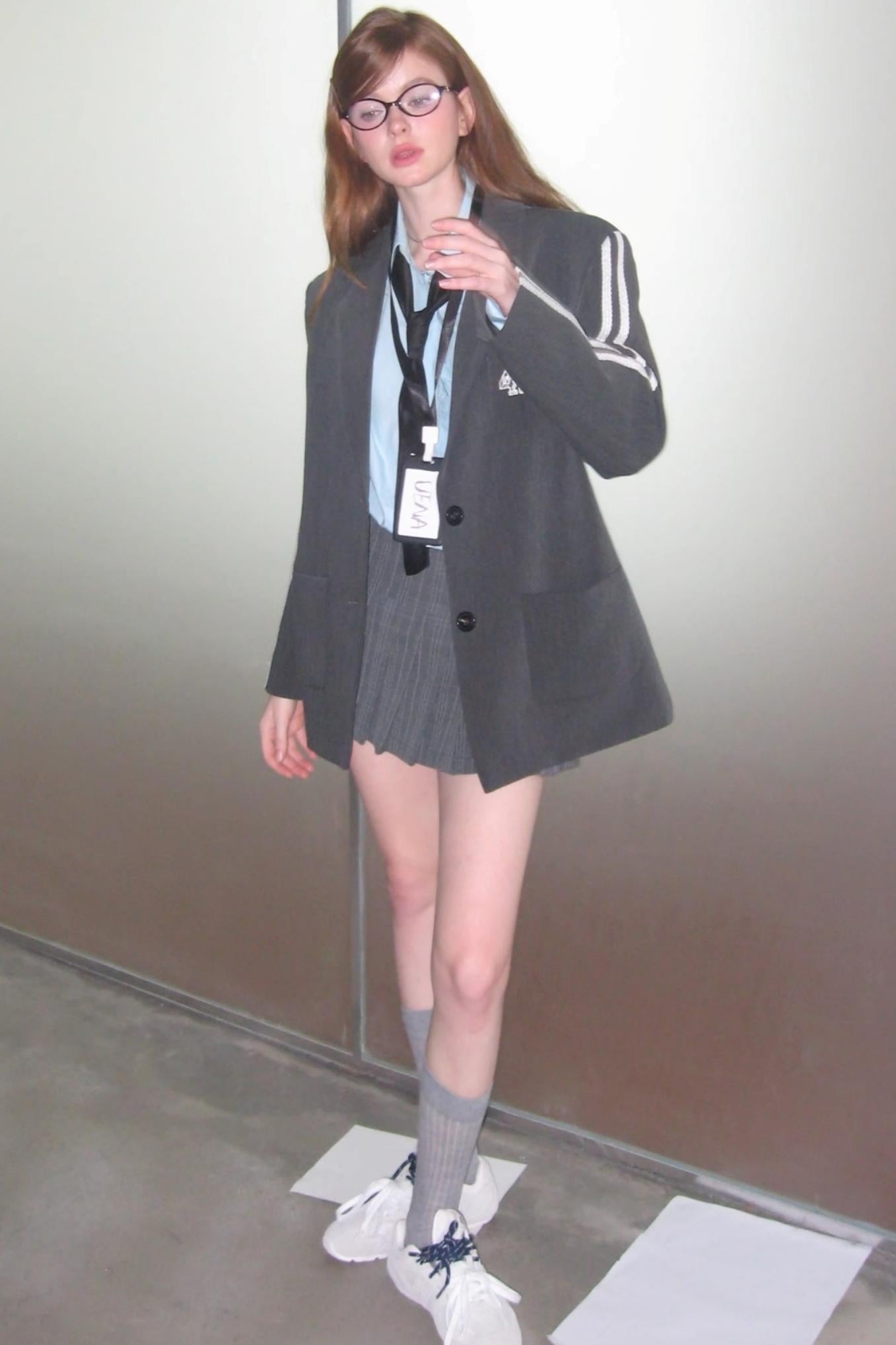 Retro Gray Embroidered Jacket