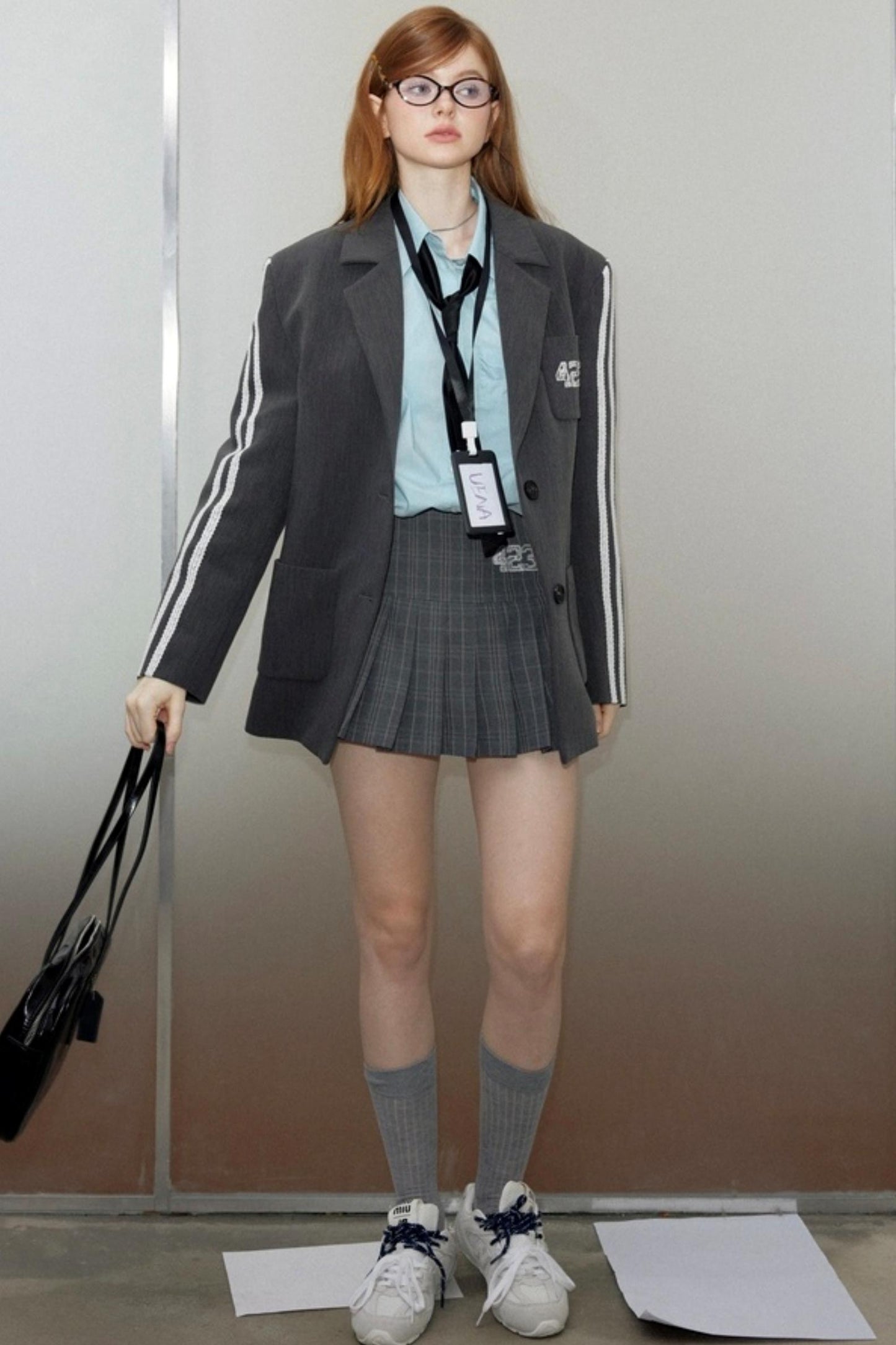 Retro Gray Embroidered Jacket