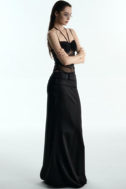 Dual-Tone Fishtail Skirt