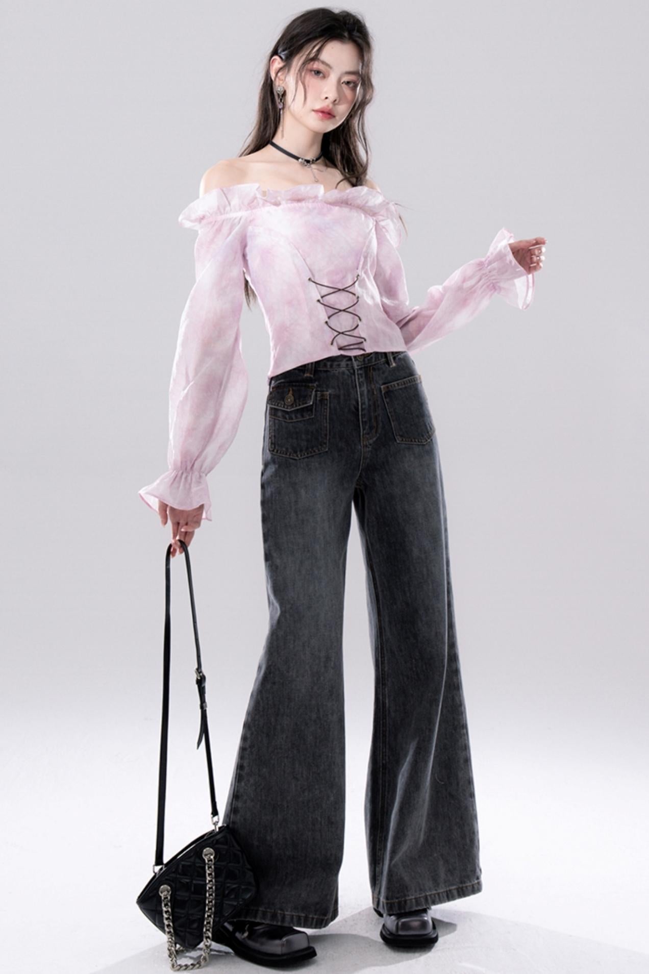 Peach Blossom One-Shoulder Top