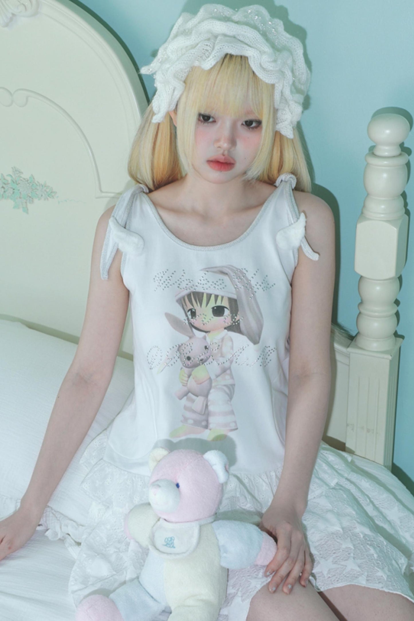 Ruffled Rhinestone Camisole