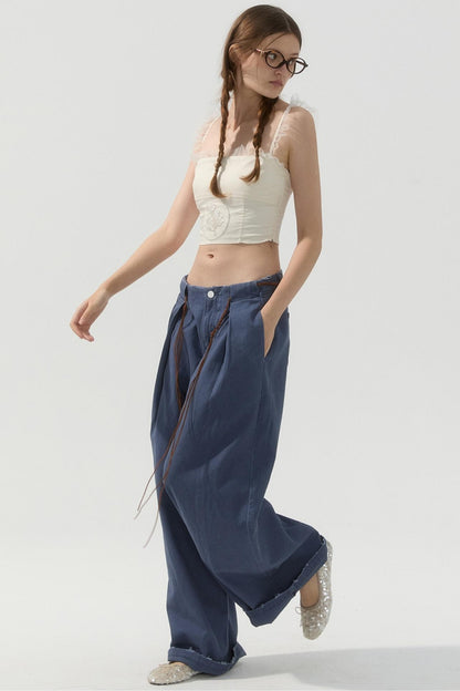 Floral Mesh Veil Earring Camisole