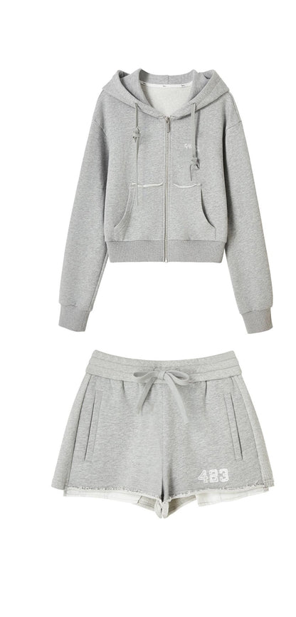 Gray Vintage Hoodie Set-Up