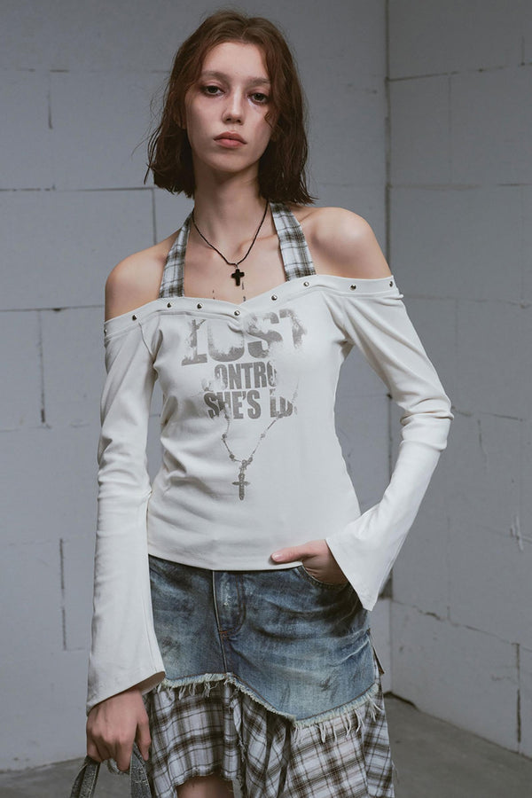 Punk Print Long Sleeve Top