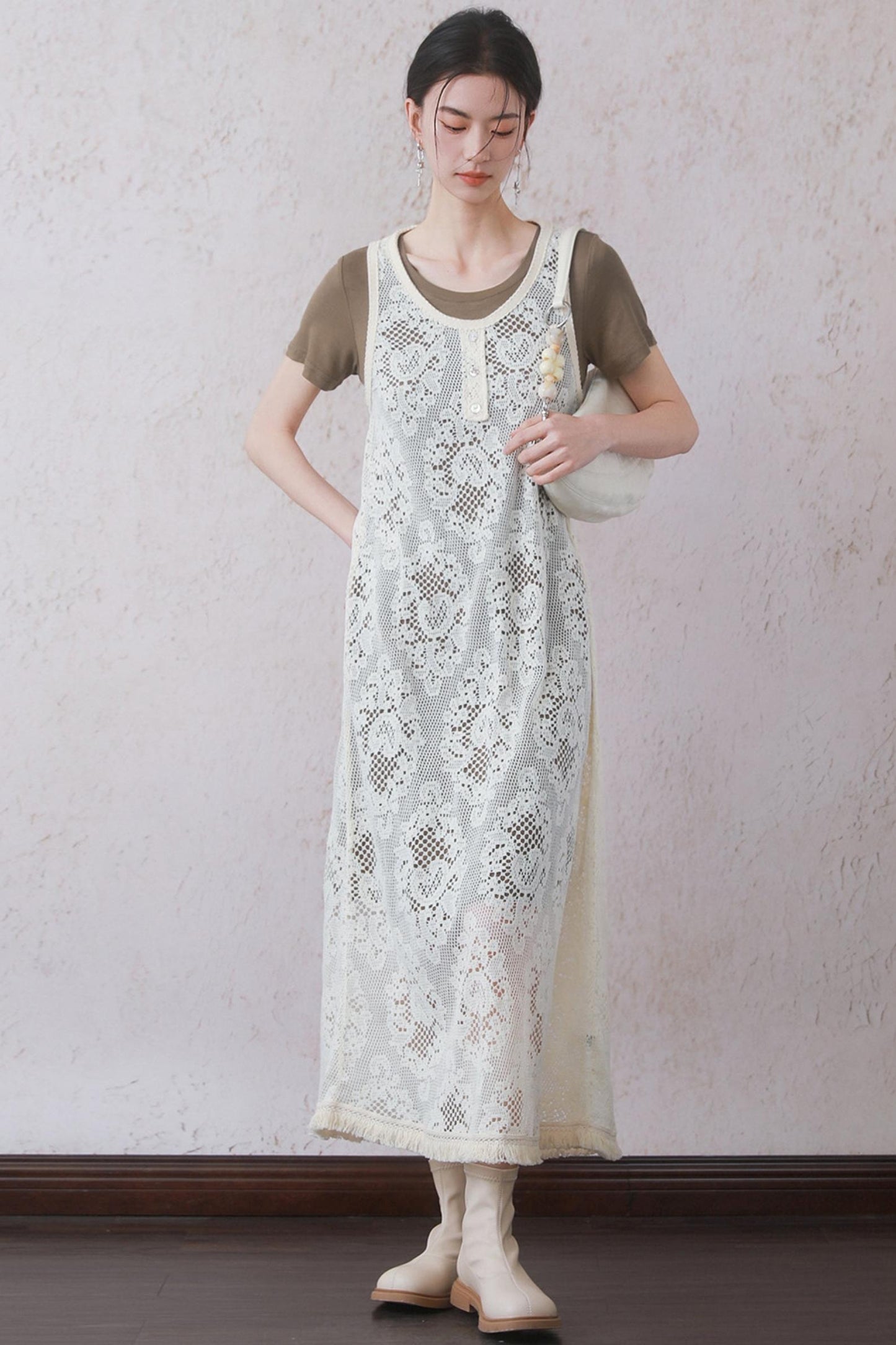 Hollow Knitted Belt Set