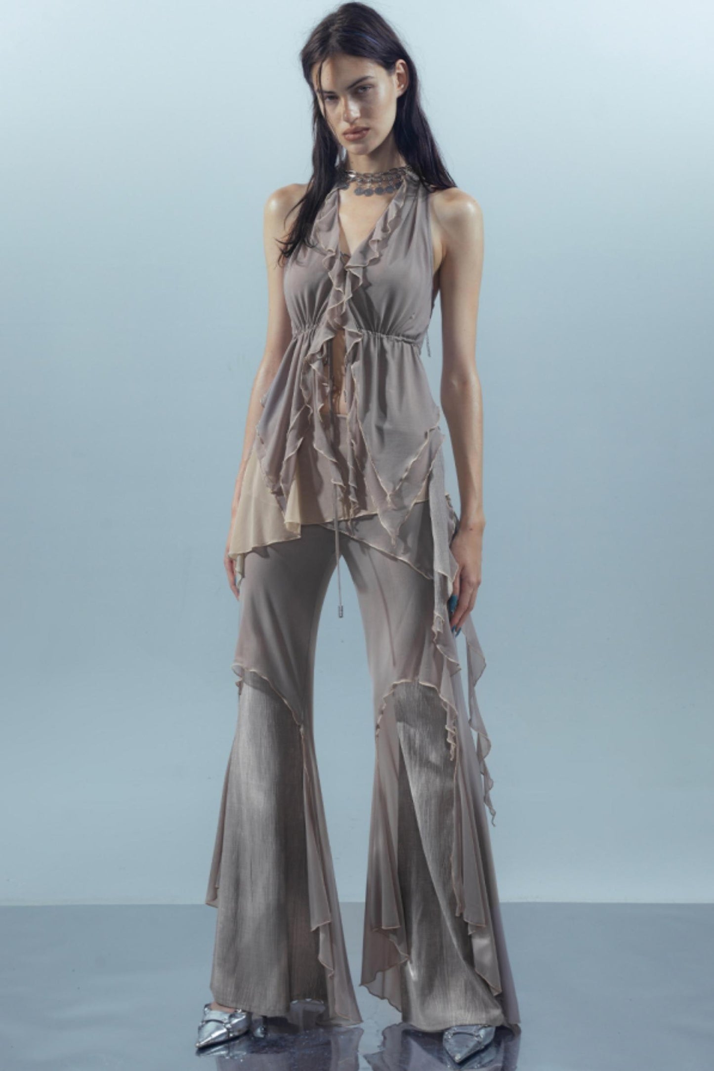 Dreamy Ruffled Mesh Tank