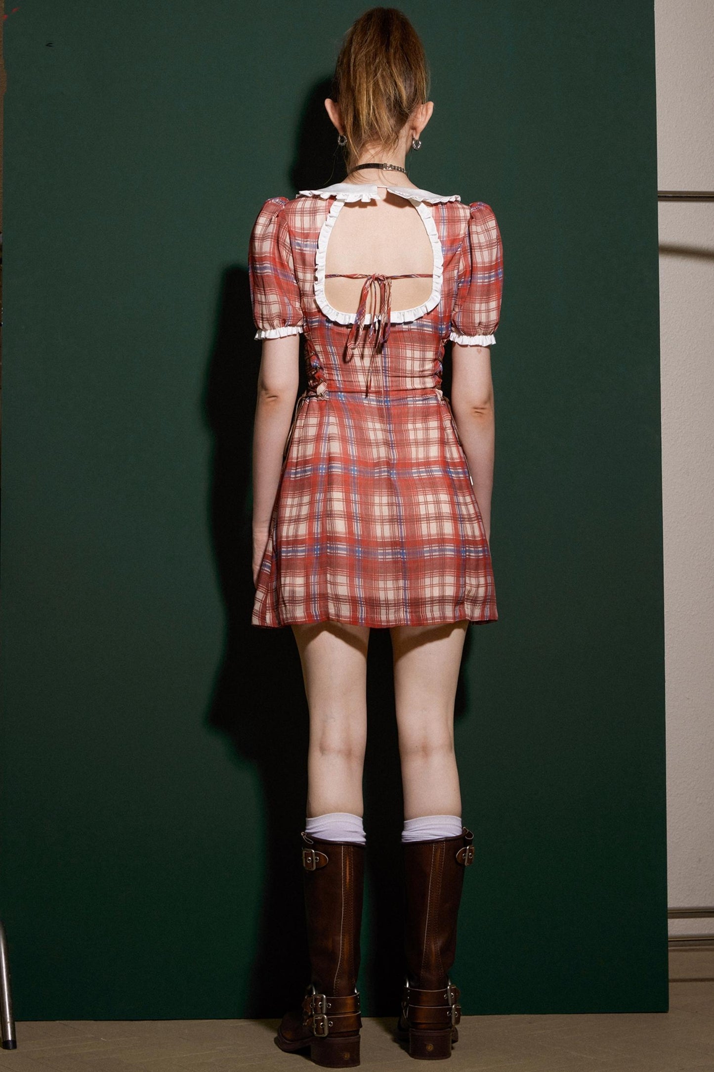 Vintage Plaid A-Line Dress