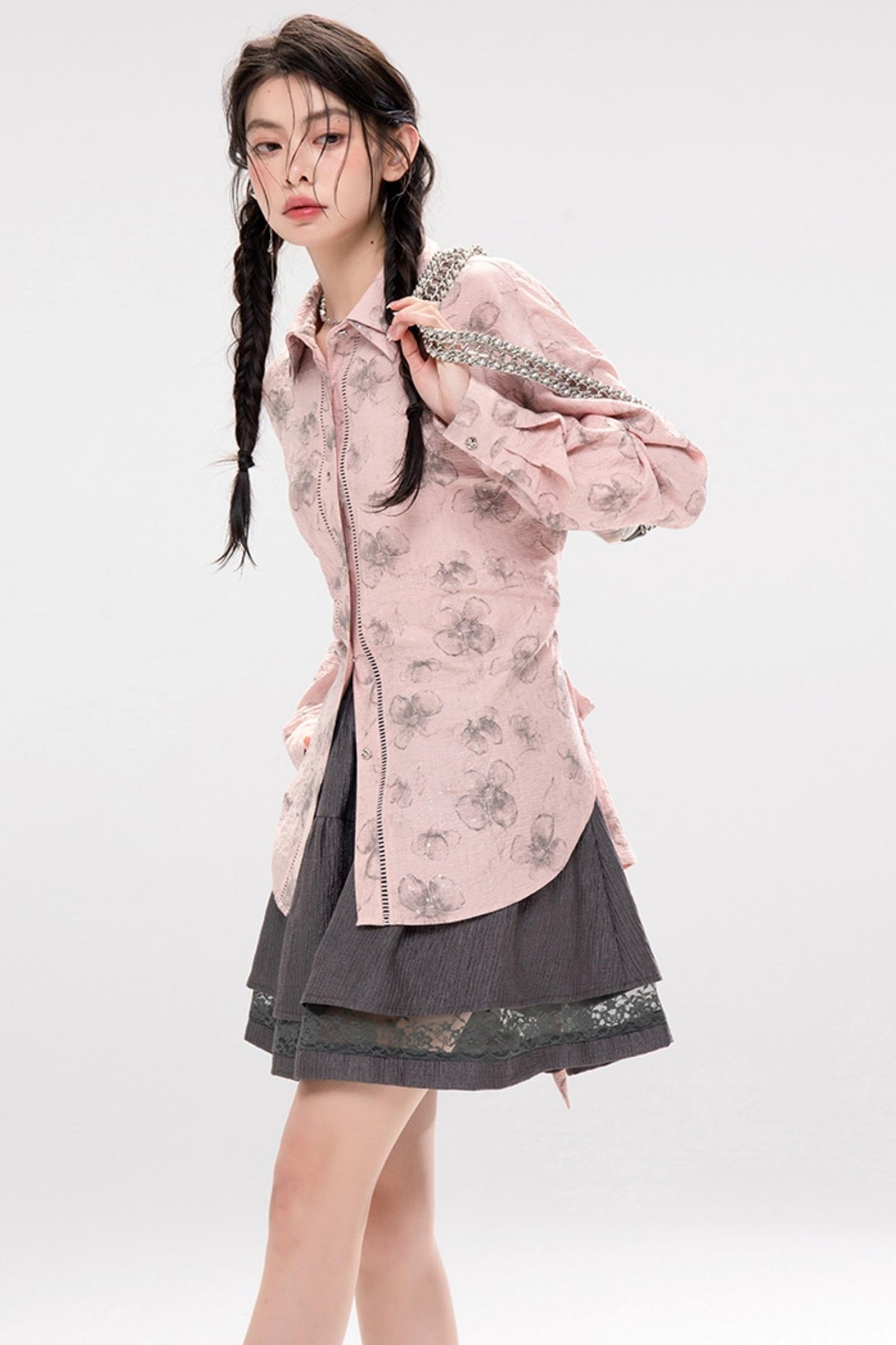 Cherry Blossom Layered Shirt