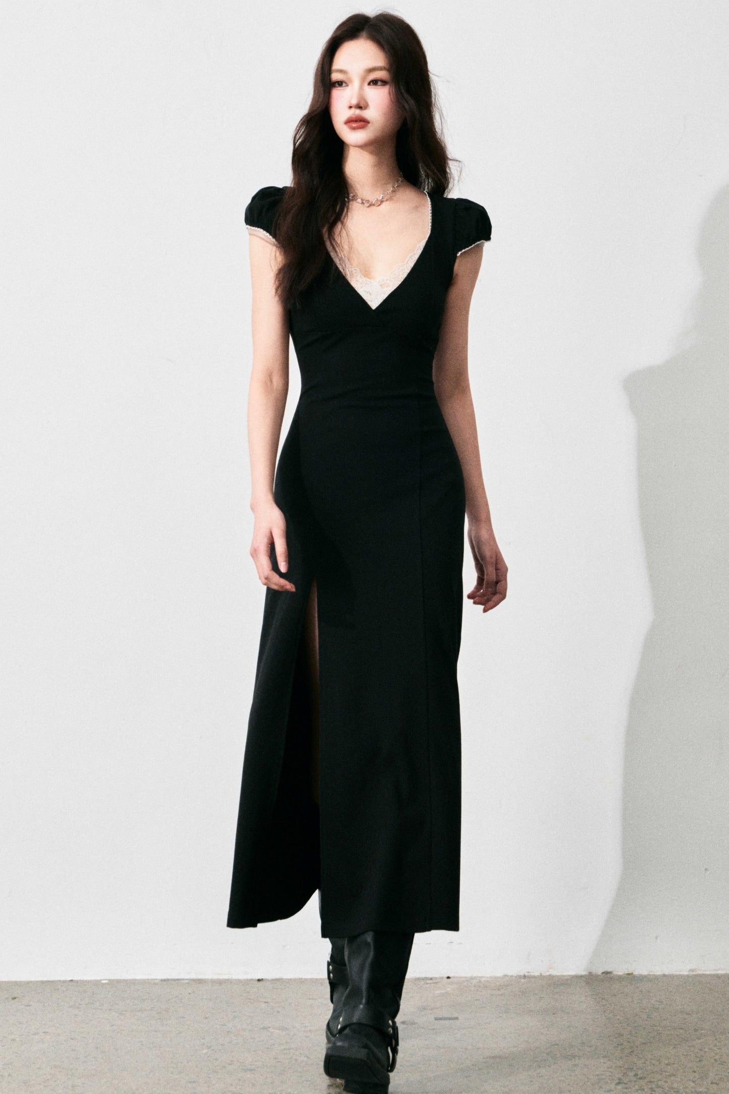 Retro Lace V-Neck Summer Dress