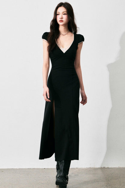 Retro Lace V-Neck Summer Dress