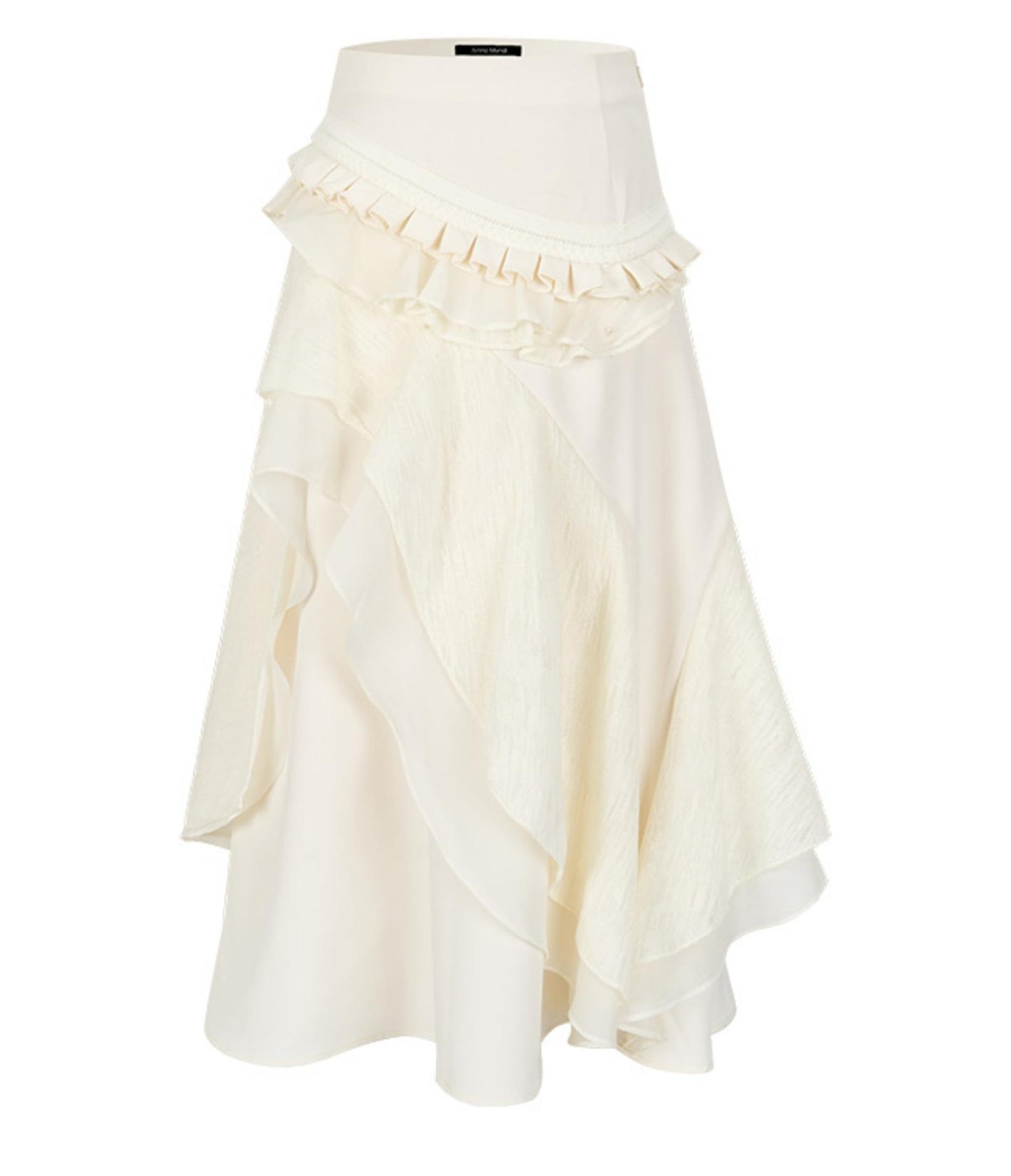 Asymmetrical Lace Organza Skirt