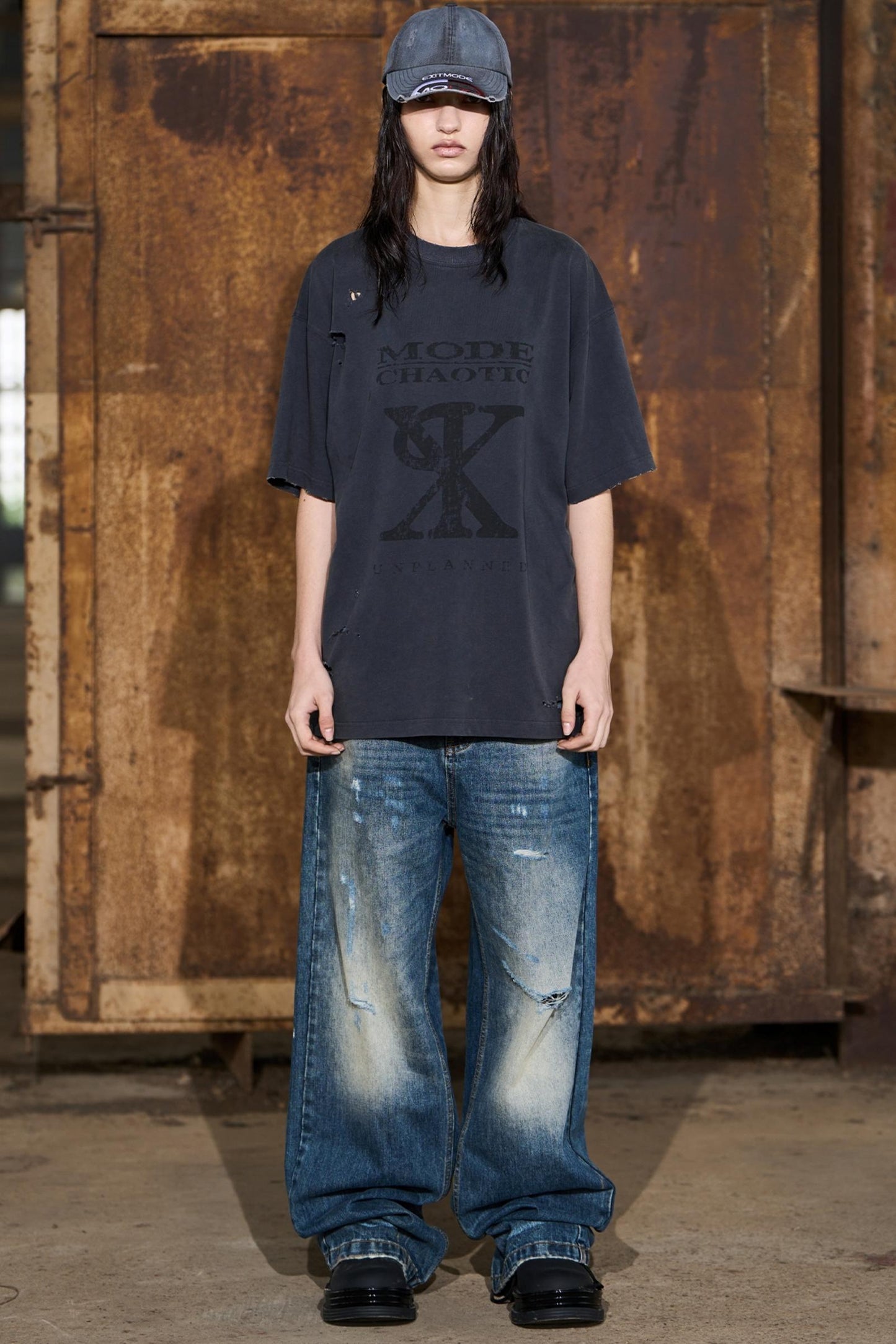 Blue Gray Graphic Tee