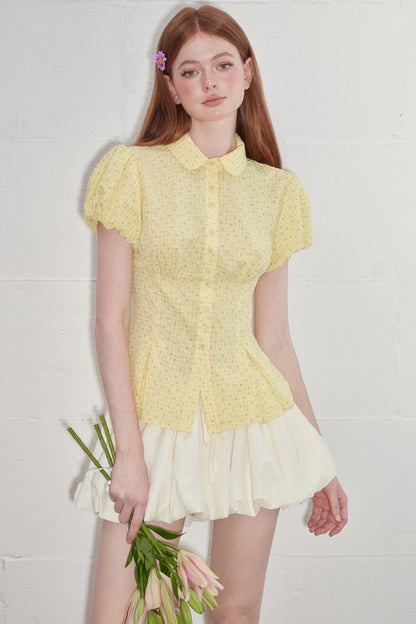 Sweetheart Puff Sleeve Shirt