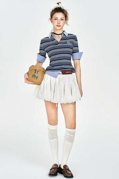 Color Clash Polo Tee