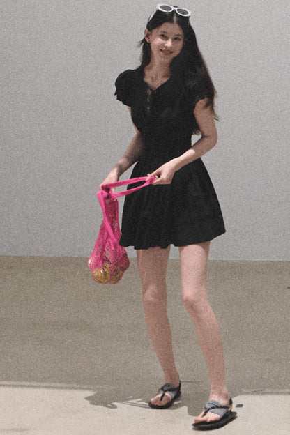 Lovefall Embroidered Cotton Tea Dress