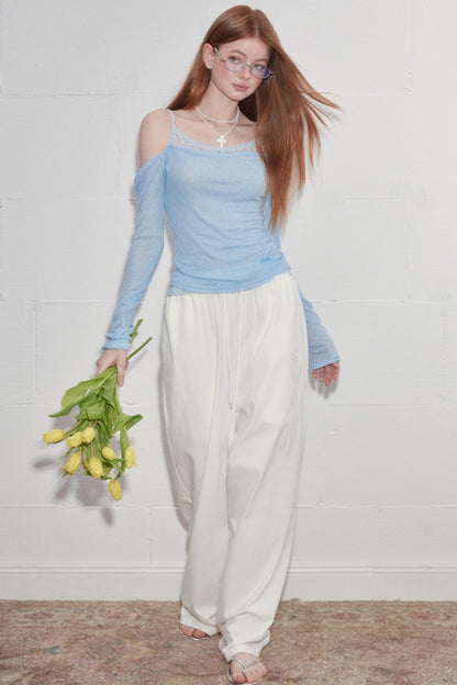 Fake Layered Lace Top