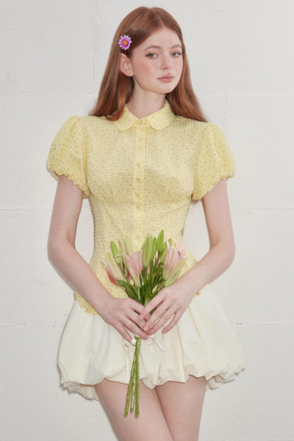 Sweetheart Puff Sleeve Shirt