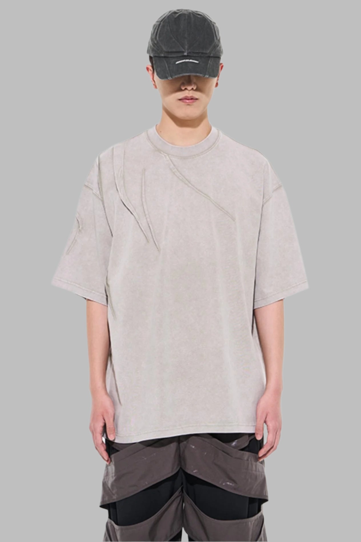 Pleated Asymmetrical Tee