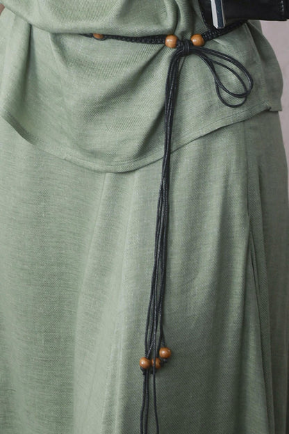 Lotus Green Cotton-Linen Tie Top Set