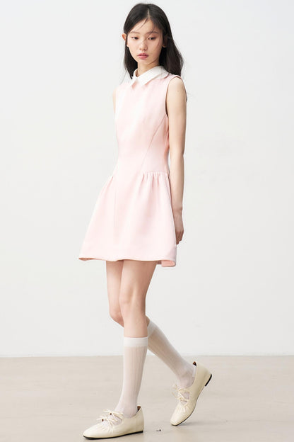 Pink Satin Two-Piece Dress