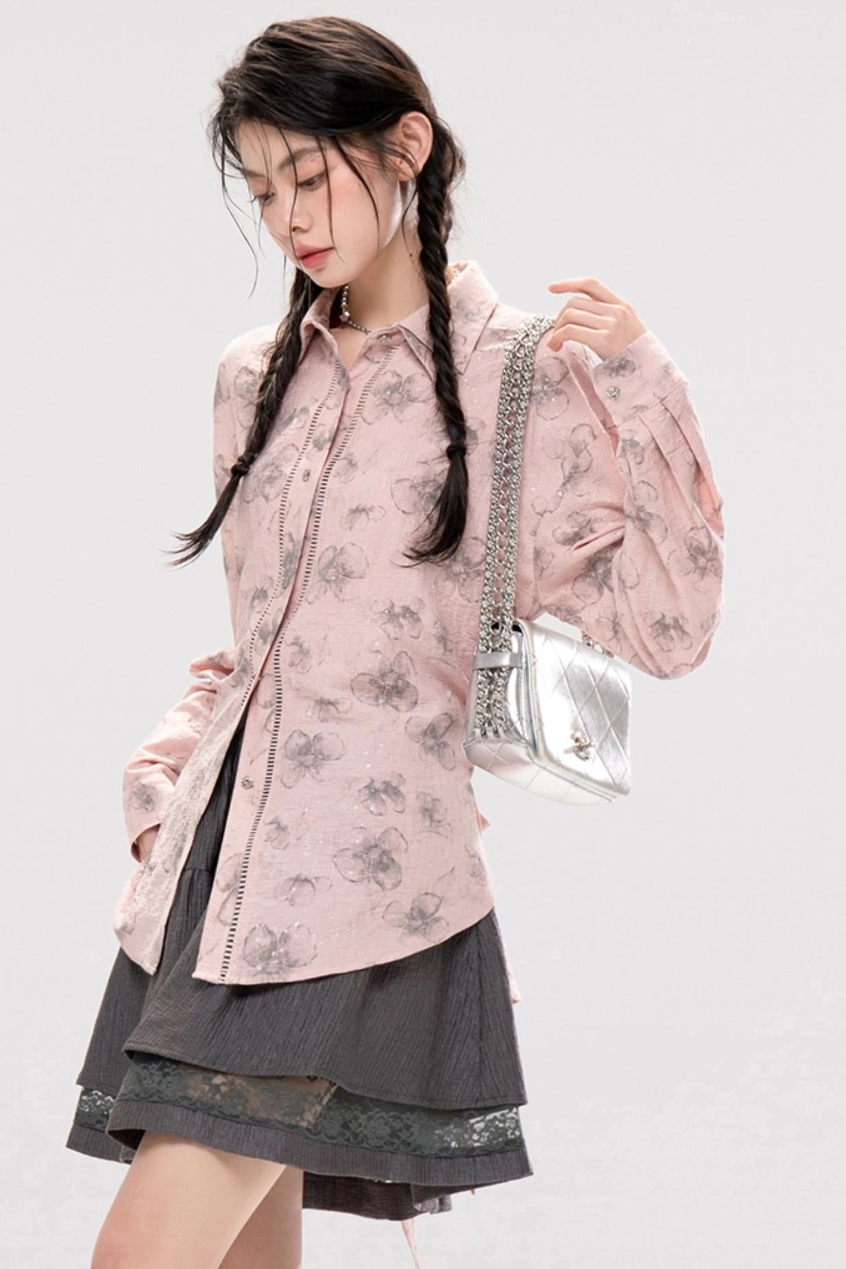 Cherry Blossom Layered Shirt