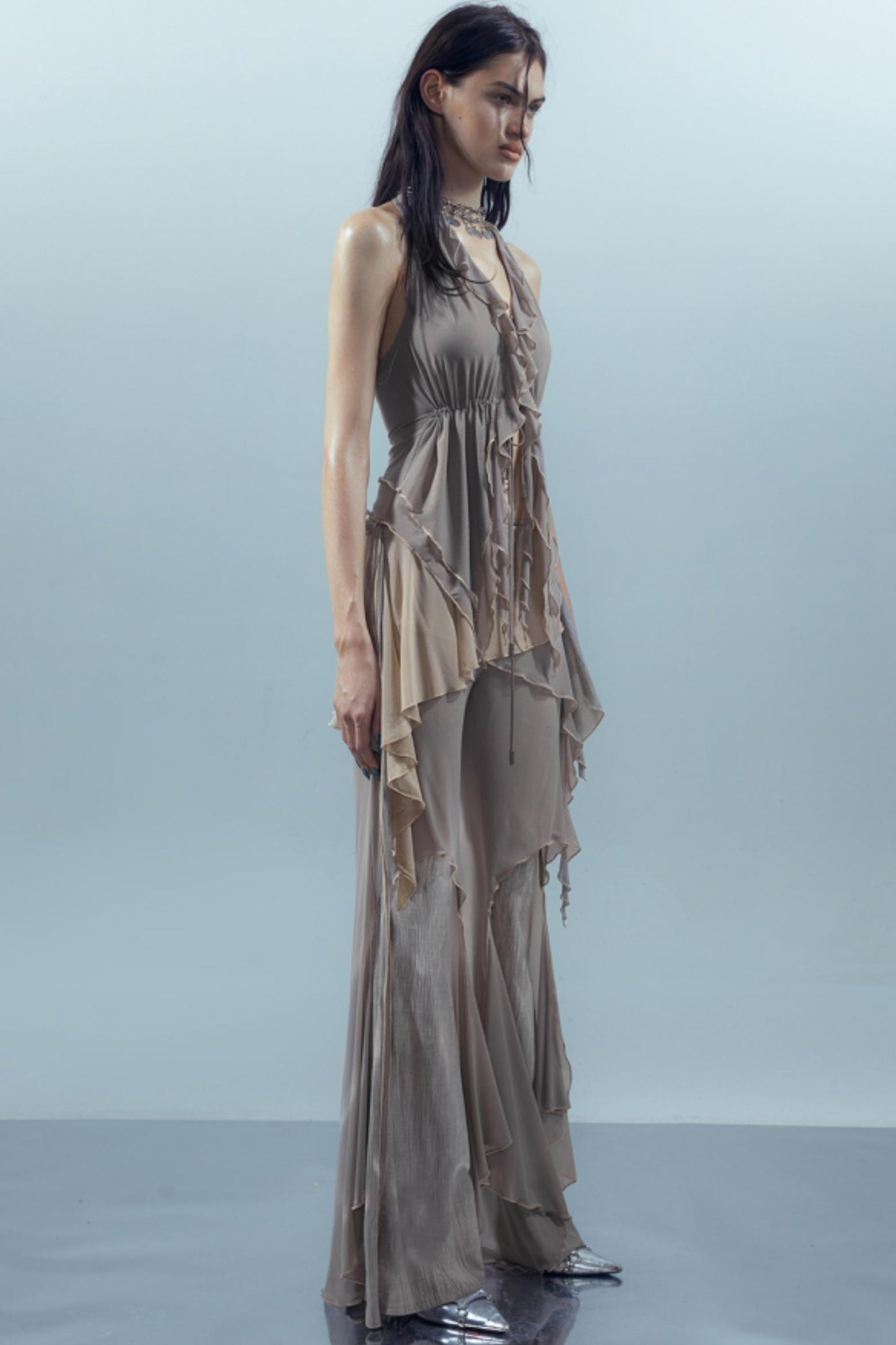 Dreamy Ruffled Mesh Tank