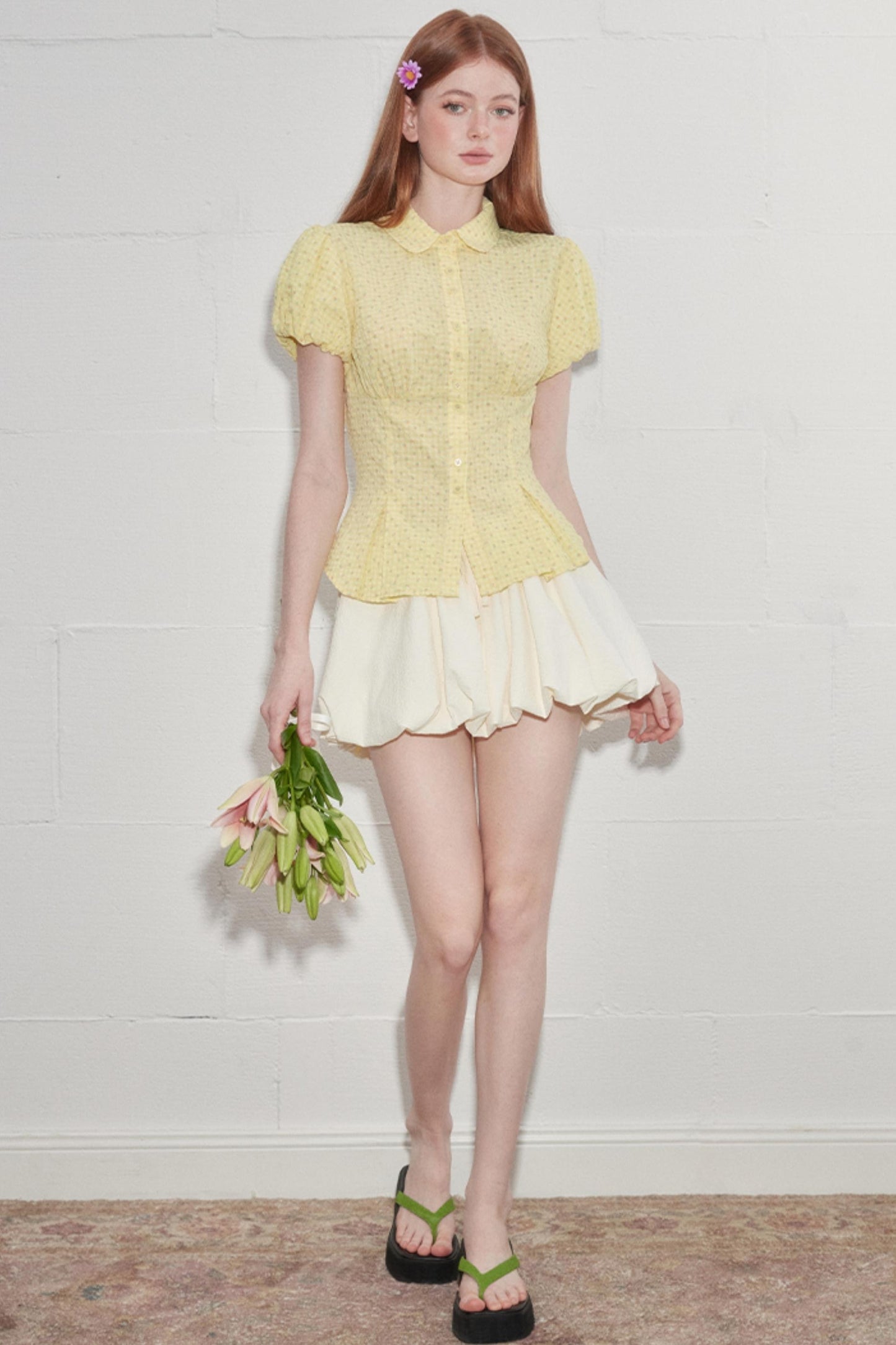 Sweetheart Puff Sleeve Shirt