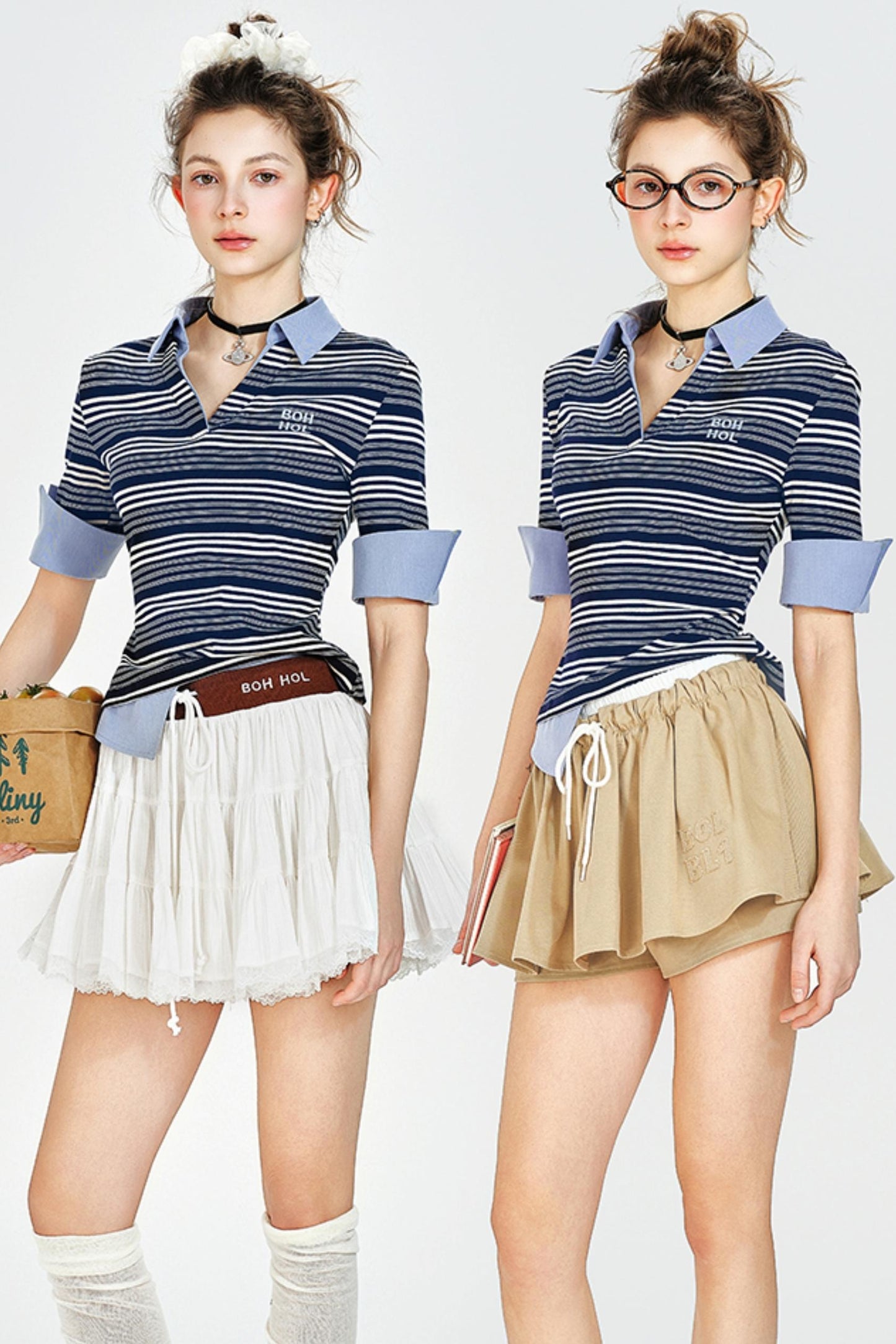 Color Clash Polo Tee