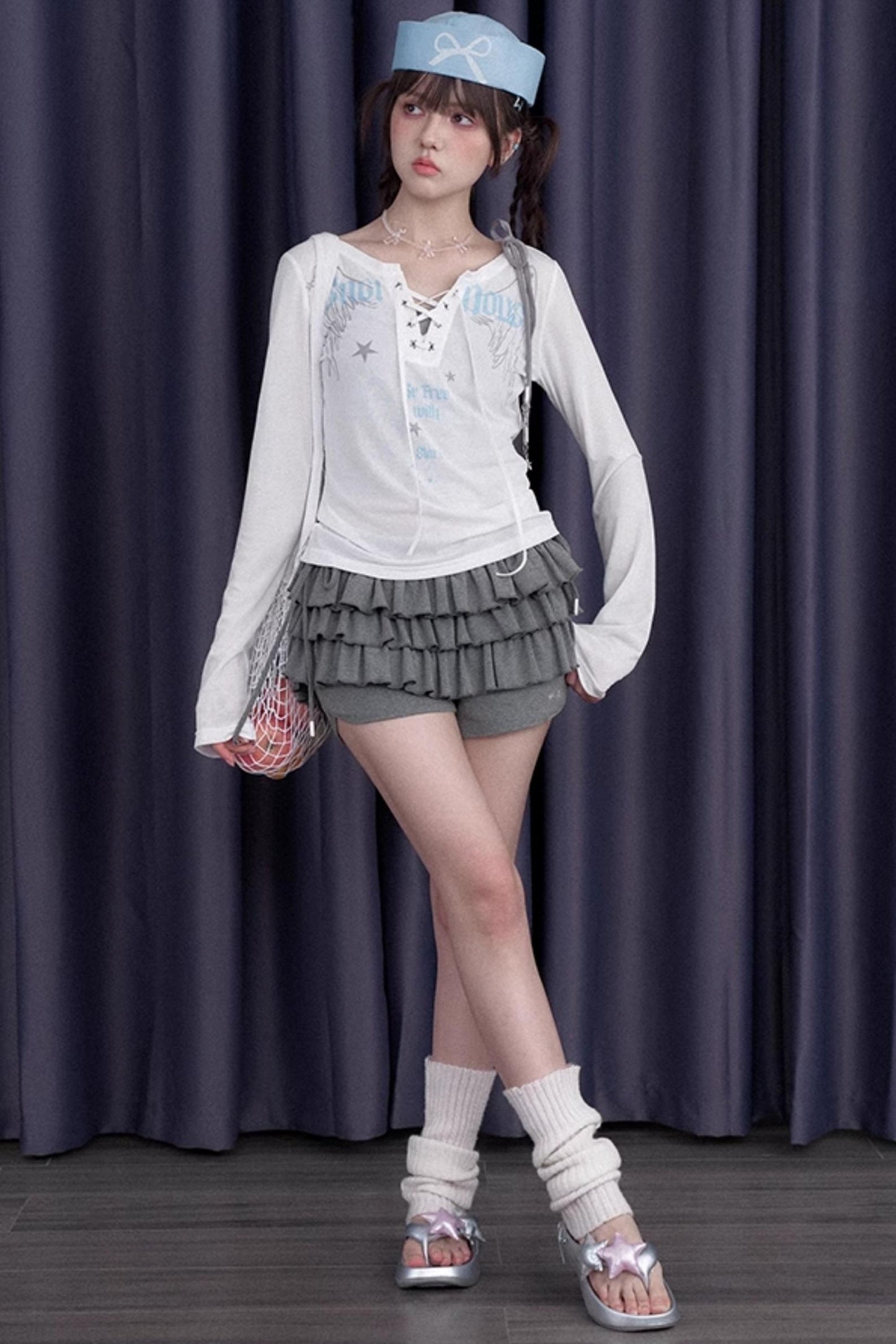 White Angel Wing Coverup Top Set-Up