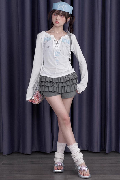 White Angel Wing Coverup Top Set-Up