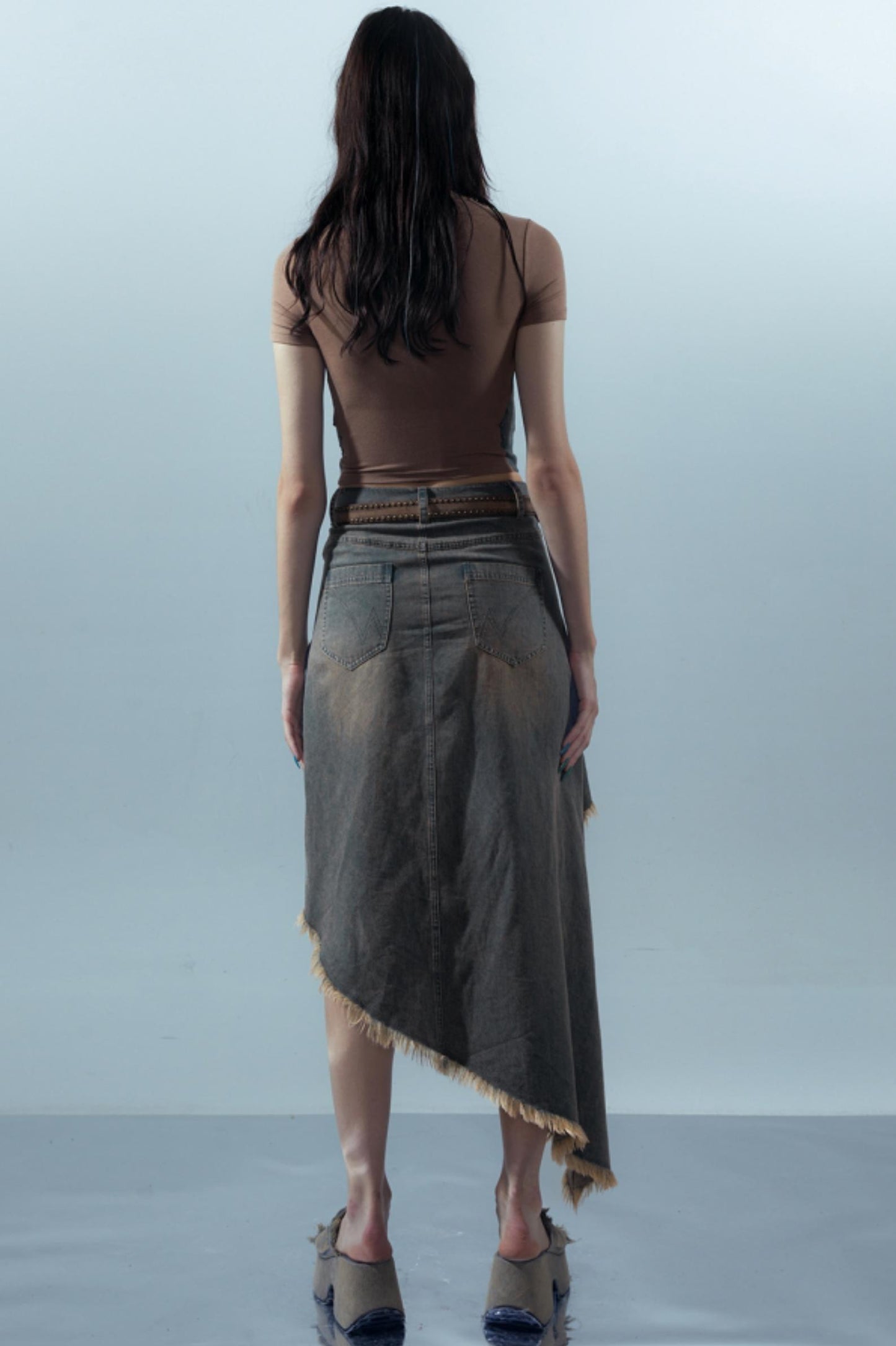 Blue Denim Patchwork Tee