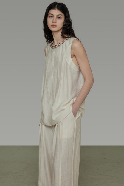 Simple Union Collar Vest