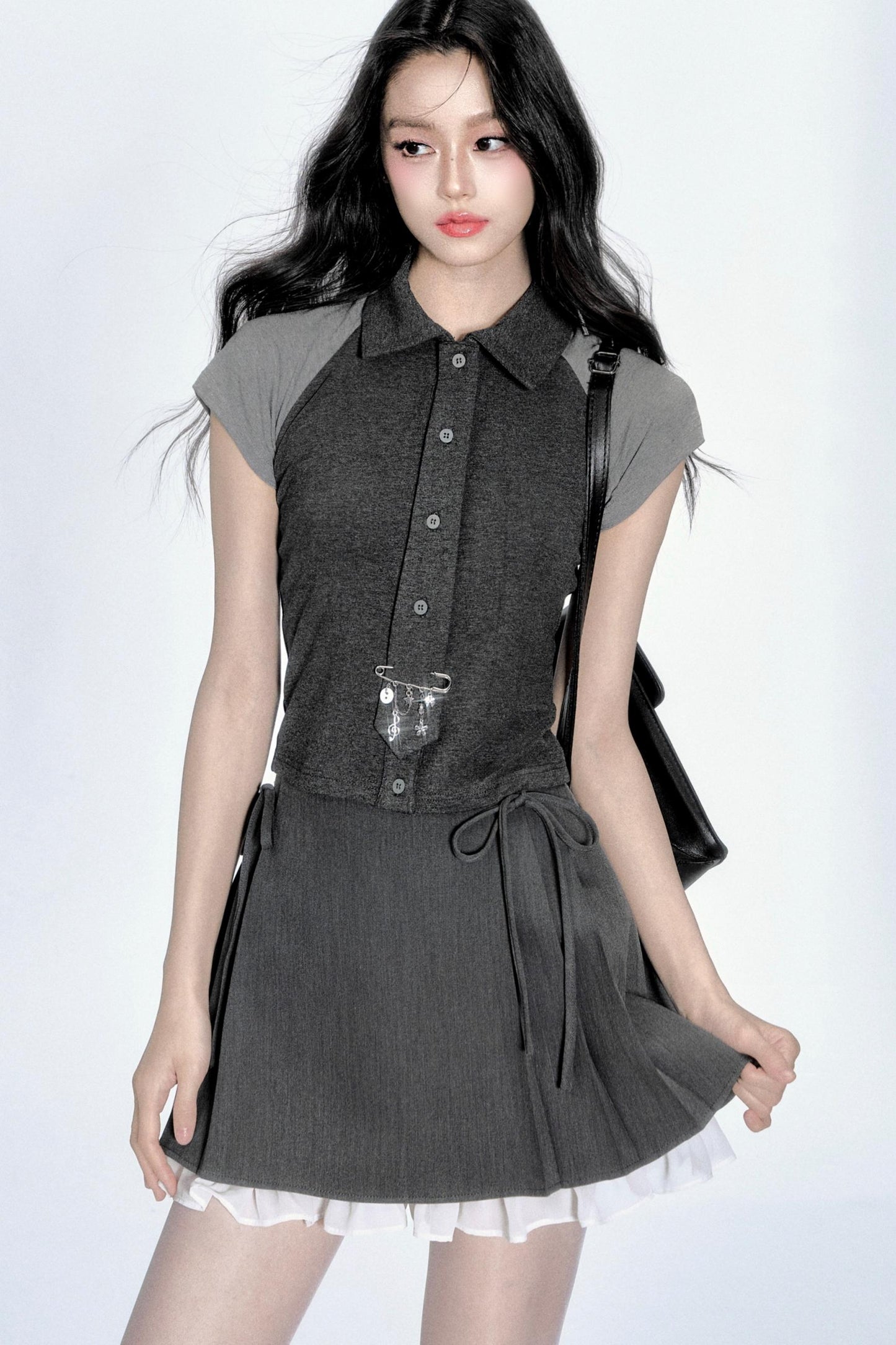 Pleated Bustier Skirt