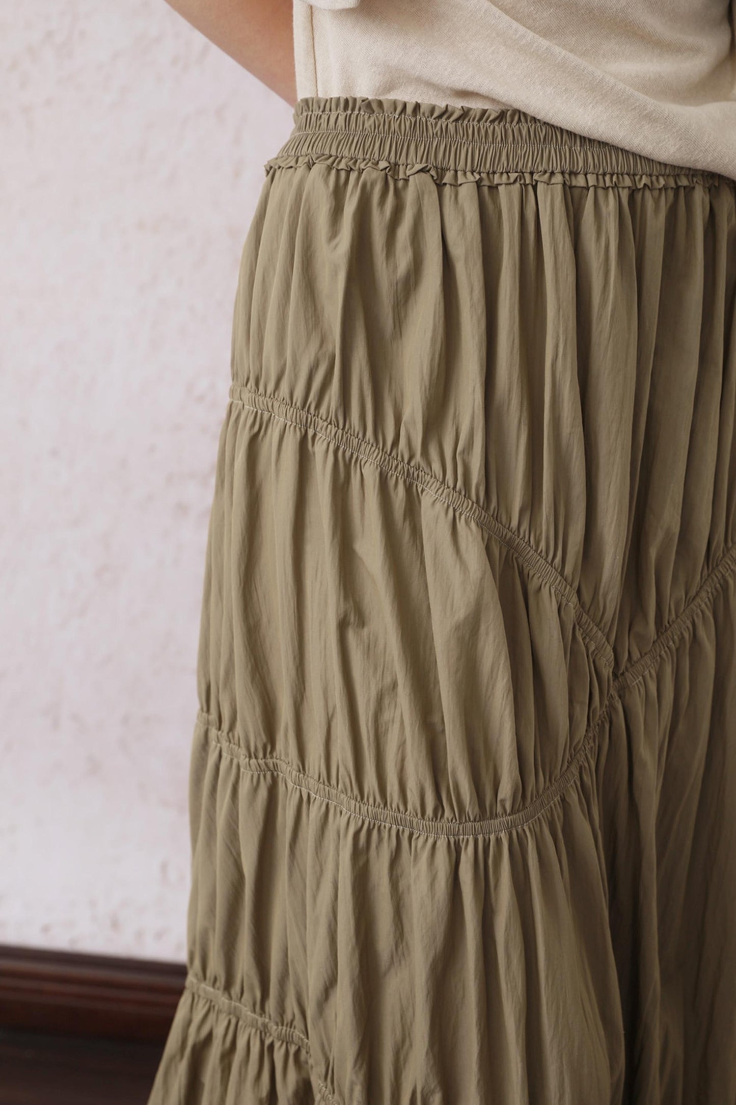 Yellow-Brown Bustier Skirt