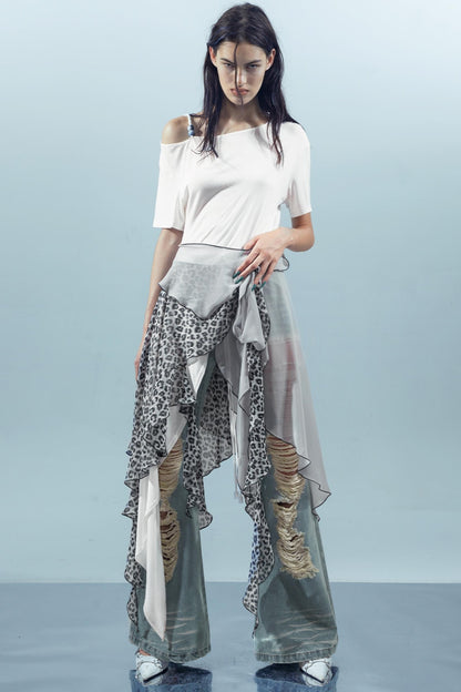 Off-Shoulder Irregular Tee