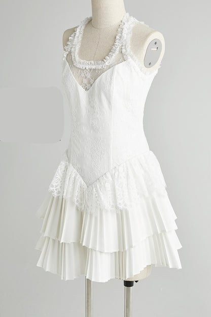 Pleated Bridal Gown Dress