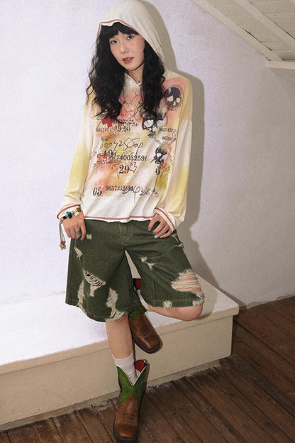 Physical Long Sleeves Full Print Sunscreen Hoodie